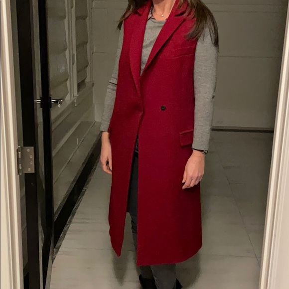 Red Nicholas Wool Vest - Picture 4 of 9